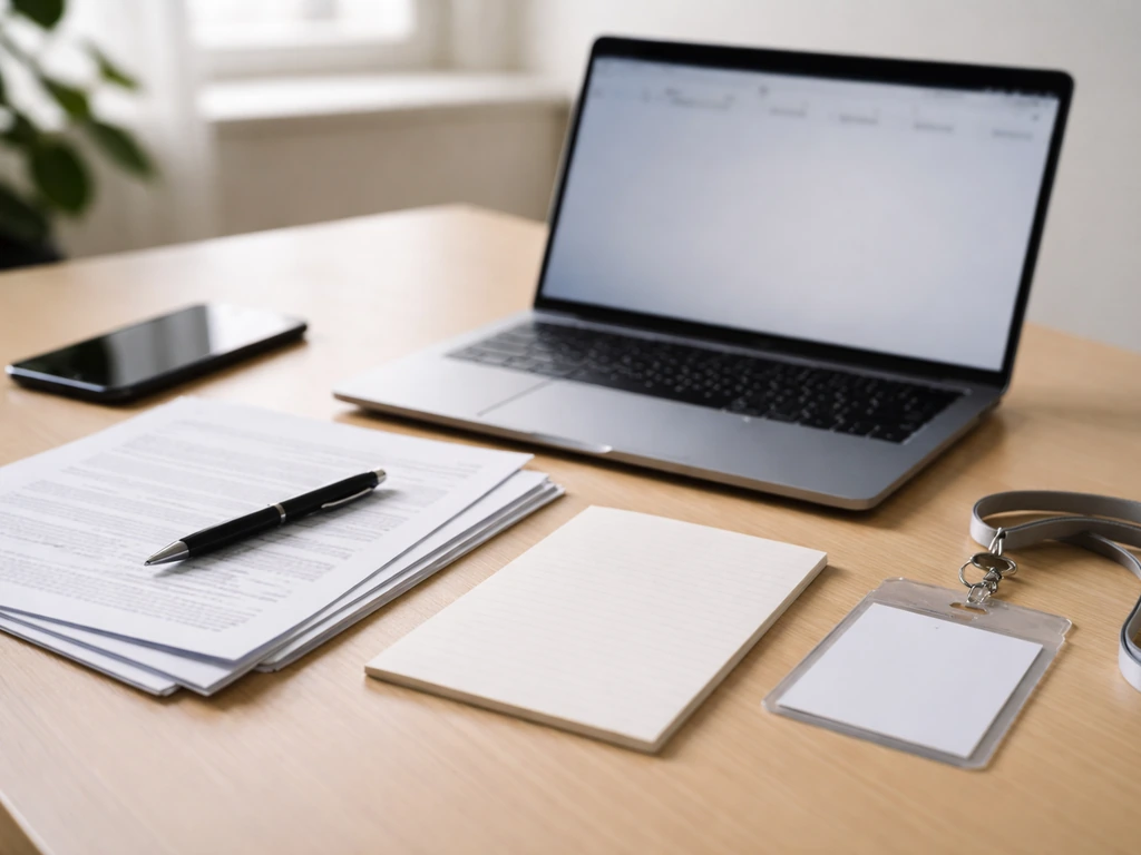 Minimal office desk with a laptop showing blurred tabs for verifying a sports figure’s coaching info.